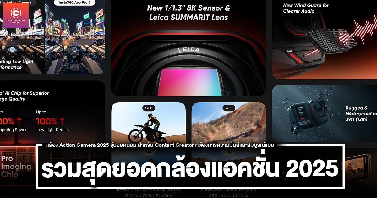รวมสุดยอดกล้องแอคชั่น 2025 สำหรับครีเอเตอร์ที่ต้องการความสมบูรณ์แบบ