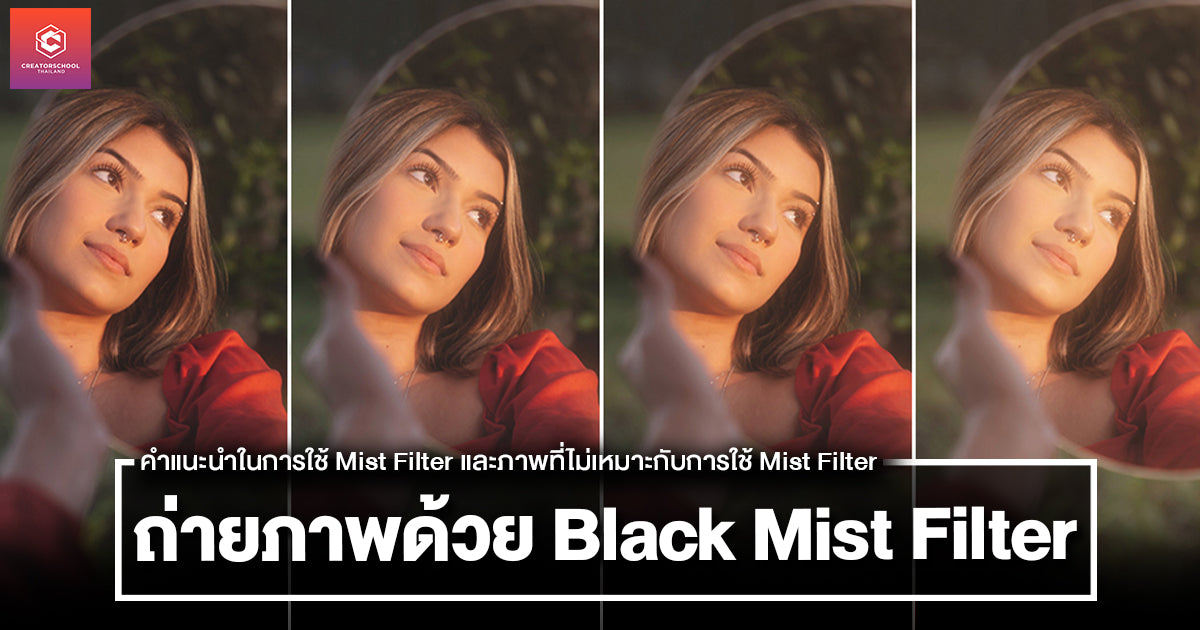 คำแนะนำในการใช้ Mist Filter และภาพที่ไม่เหมาะกับการใช้ Mist Filter